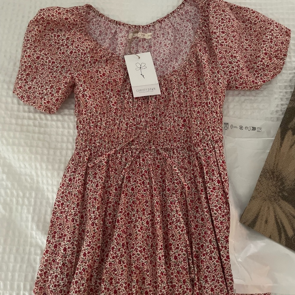 *SOLD* PXS Christy Dawn Brynne Dress in Maroon Calico